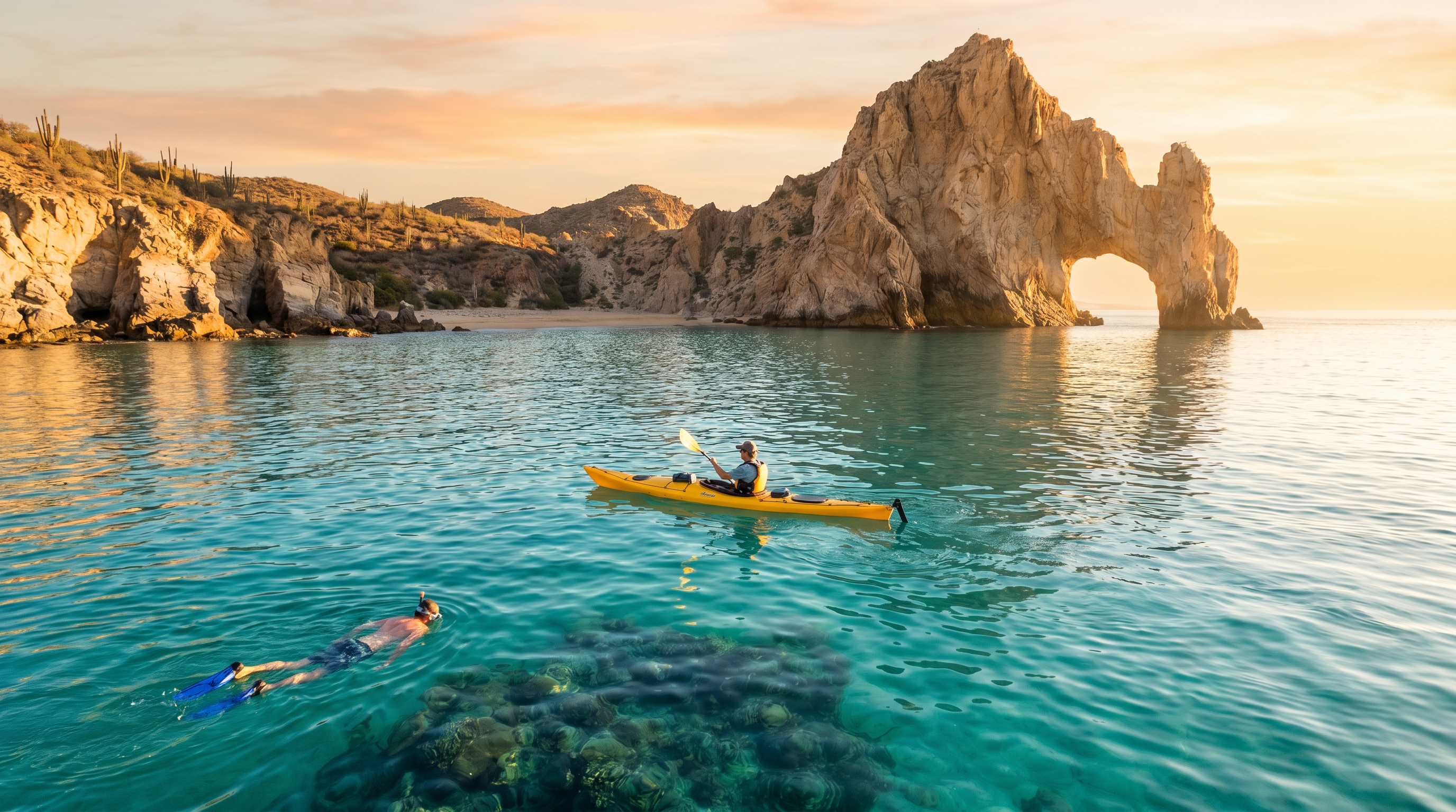 Kayaking and snorkelling Sea of Cortez Cabo San Lucas